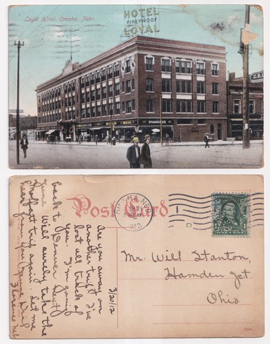 Loyal hotel omaha postcard - hotel,